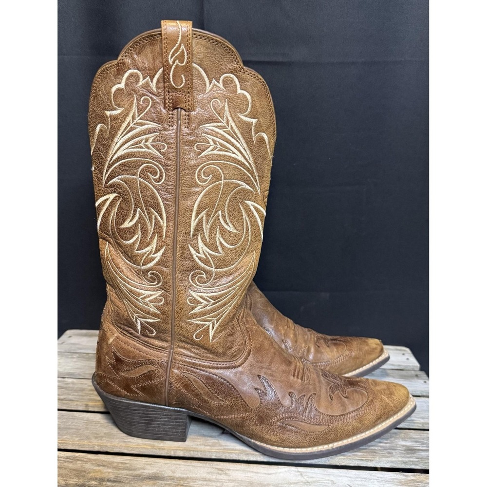 Ariat Womens Brown Leather Western Mid Calf Pointed Toe Boots 10005920 Size 9 - Picture 9 of 13